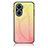 Coque Rebord Contour Silicone et Vitre Miroir Housse Etui Degrade Arc en Ciel LS1 pour Huawei Nova 10 SE Jaune