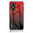 Coque Rebord Contour Silicone et Vitre Miroir Housse Etui Degrade Arc en Ciel LS1 pour Huawei Nova 10 SE Rouge