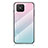 Coque Rebord Contour Silicone et Vitre Miroir Housse Etui Degrade Arc en Ciel LS1 pour Huawei Nova 8 SE 4G Cyan