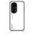 Coque Rebord Contour Silicone et Vitre Miroir Housse Etui Degrade Arc en Ciel LS1 pour Huawei P50 Blanc