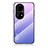 Coque Rebord Contour Silicone et Vitre Miroir Housse Etui Degrade Arc en Ciel LS1 pour Huawei P50 Pro Violet Clair