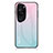 Coque Rebord Contour Silicone et Vitre Miroir Housse Etui Degrade Arc en Ciel LS1 pour Huawei P60 Art Petit