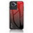 Coque Rebord Contour Silicone et Vitre Miroir Housse Etui Degrade Arc en Ciel LS1 pour OnePlus 10R 5G Rouge