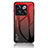 Coque Rebord Contour Silicone et Vitre Miroir Housse Etui Degrade Arc en Ciel LS1 pour OnePlus 10T 5G Rouge