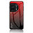 Coque Rebord Contour Silicone et Vitre Miroir Housse Etui Degrade Arc en Ciel LS1 pour OnePlus 11 5G Rouge