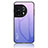 Coque Rebord Contour Silicone et Vitre Miroir Housse Etui Degrade Arc en Ciel LS1 pour OnePlus 11 5G Violet Clair