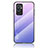 Coque Rebord Contour Silicone et Vitre Miroir Housse Etui Degrade Arc en Ciel LS1 pour OnePlus 9RT 5G Violet Clair