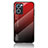 Coque Rebord Contour Silicone et Vitre Miroir Housse Etui Degrade Arc en Ciel LS1 pour OnePlus Nord CE 2 5G Rouge