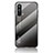 Coque Rebord Contour Silicone et Vitre Miroir Housse Etui Degrade Arc en Ciel LS1 pour OnePlus Nord CE 5G Gris Fonce