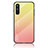 Coque Rebord Contour Silicone et Vitre Miroir Housse Etui Degrade Arc en Ciel LS1 pour OnePlus Nord CE 5G Jaune