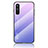 Coque Rebord Contour Silicone et Vitre Miroir Housse Etui Degrade Arc en Ciel LS1 pour OnePlus Nord CE 5G Violet Clair