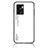 Coque Rebord Contour Silicone et Vitre Miroir Housse Etui Degrade Arc en Ciel LS1 pour OnePlus Nord N300 5G Blanc