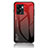 Coque Rebord Contour Silicone et Vitre Miroir Housse Etui Degrade Arc en Ciel LS1 pour OnePlus Nord N300 5G Rouge