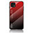 Coque Rebord Contour Silicone et Vitre Miroir Housse Etui Degrade Arc en Ciel LS1 pour Oppo A16e Rouge