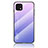 Coque Rebord Contour Silicone et Vitre Miroir Housse Etui Degrade Arc en Ciel LS1 pour Oppo A16K Violet Clair