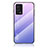 Coque Rebord Contour Silicone et Vitre Miroir Housse Etui Degrade Arc en Ciel LS1 pour Oppo A55 4G Violet Clair