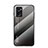 Coque Rebord Contour Silicone et Vitre Miroir Housse Etui Degrade Arc en Ciel LS1 pour Oppo A76 Gris Fonce