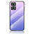 Coque Rebord Contour Silicone et Vitre Miroir Housse Etui Degrade Arc en Ciel LS1 pour Oppo A96 5G Violet Clair