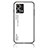 Coque Rebord Contour Silicone et Vitre Miroir Housse Etui Degrade Arc en Ciel LS1 pour Oppo F21 Pro 4G Blanc