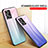 Coque Rebord Contour Silicone et Vitre Miroir Housse Etui Degrade Arc en Ciel LS1 pour Oppo F21 Pro 4G Petit