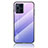 Coque Rebord Contour Silicone et Vitre Miroir Housse Etui Degrade Arc en Ciel LS1 pour Oppo Find X3 5G Violet Clair