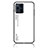 Coque Rebord Contour Silicone et Vitre Miroir Housse Etui Degrade Arc en Ciel LS1 pour Oppo Find X3 Pro 5G Blanc