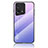 Coque Rebord Contour Silicone et Vitre Miroir Housse Etui Degrade Arc en Ciel LS1 pour Oppo Find X5 5G Violet Clair