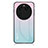 Coque Rebord Contour Silicone et Vitre Miroir Housse Etui Degrade Arc en Ciel LS1 pour Oppo Find X6 5G Cyan