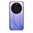 Coque Rebord Contour Silicone et Vitre Miroir Housse Etui Degrade Arc en Ciel LS1 pour Oppo Find X6 5G Violet Clair