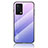 Coque Rebord Contour Silicone et Vitre Miroir Housse Etui Degrade Arc en Ciel LS1 pour Oppo K9 5G Violet Clair