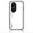 Coque Rebord Contour Silicone et Vitre Miroir Housse Etui Degrade Arc en Ciel LS1 pour Oppo Reno10 5G Blanc