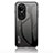 Coque Rebord Contour Silicone et Vitre Miroir Housse Etui Degrade Arc en Ciel LS1 pour Oppo Reno10 Pro 5G Gris Fonce