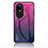 Coque Rebord Contour Silicone et Vitre Miroir Housse Etui Degrade Arc en Ciel LS1 pour Oppo Reno10 Pro 5G Petit