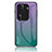 Coque Rebord Contour Silicone et Vitre Miroir Housse Etui Degrade Arc en Ciel LS1 pour Oppo Reno11 Pro 5G Mixte