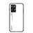 Coque Rebord Contour Silicone et Vitre Miroir Housse Etui Degrade Arc en Ciel LS1 pour Oppo Reno7 Pro 5G Blanc