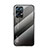 Coque Rebord Contour Silicone et Vitre Miroir Housse Etui Degrade Arc en Ciel LS1 pour Oppo Reno7 Pro 5G Gris Fonce