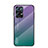 Coque Rebord Contour Silicone et Vitre Miroir Housse Etui Degrade Arc en Ciel LS1 pour Oppo Reno7 Pro 5G Mixte