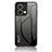 Coque Rebord Contour Silicone et Vitre Miroir Housse Etui Degrade Arc en Ciel LS1 pour Oppo Reno8 5G Gris Fonce