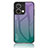 Coque Rebord Contour Silicone et Vitre Miroir Housse Etui Degrade Arc en Ciel LS1 pour Oppo Reno8 5G Mixte