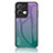 Coque Rebord Contour Silicone et Vitre Miroir Housse Etui Degrade Arc en Ciel LS1 pour Oppo Reno8 Pro 5G Mixte