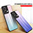 Coque Rebord Contour Silicone et Vitre Miroir Housse Etui Degrade Arc en Ciel LS1 pour Oppo Reno9 Pro 5G Petit