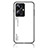 Coque Rebord Contour Silicone et Vitre Miroir Housse Etui Degrade Arc en Ciel LS1 pour Realme 10 Pro+ Plus 5G Blanc