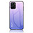 Coque Rebord Contour Silicone et Vitre Miroir Housse Etui Degrade Arc en Ciel LS1 pour Realme 10S 5G Violet Clair