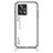 Coque Rebord Contour Silicone et Vitre Miroir Housse Etui Degrade Arc en Ciel LS1 pour Realme 9 4G Blanc