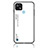 Coque Rebord Contour Silicone et Vitre Miroir Housse Etui Degrade Arc en Ciel LS1 pour Realme C21 Blanc