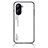 Coque Rebord Contour Silicone et Vitre Miroir Housse Etui Degrade Arc en Ciel LS1 pour Realme C33 (2023) Blanc