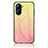 Coque Rebord Contour Silicone et Vitre Miroir Housse Etui Degrade Arc en Ciel LS1 pour Realme C33 (2023) Jaune