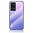 Coque Rebord Contour Silicone et Vitre Miroir Housse Etui Degrade Arc en Ciel LS1 pour Realme GT Neo 3T 5G Violet Clair