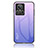 Coque Rebord Contour Silicone et Vitre Miroir Housse Etui Degrade Arc en Ciel LS1 pour Realme GT2 Master Explorer Violet Clair