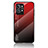 Coque Rebord Contour Silicone et Vitre Miroir Housse Etui Degrade Arc en Ciel LS1 pour Realme GT2 Pro 5G Rouge